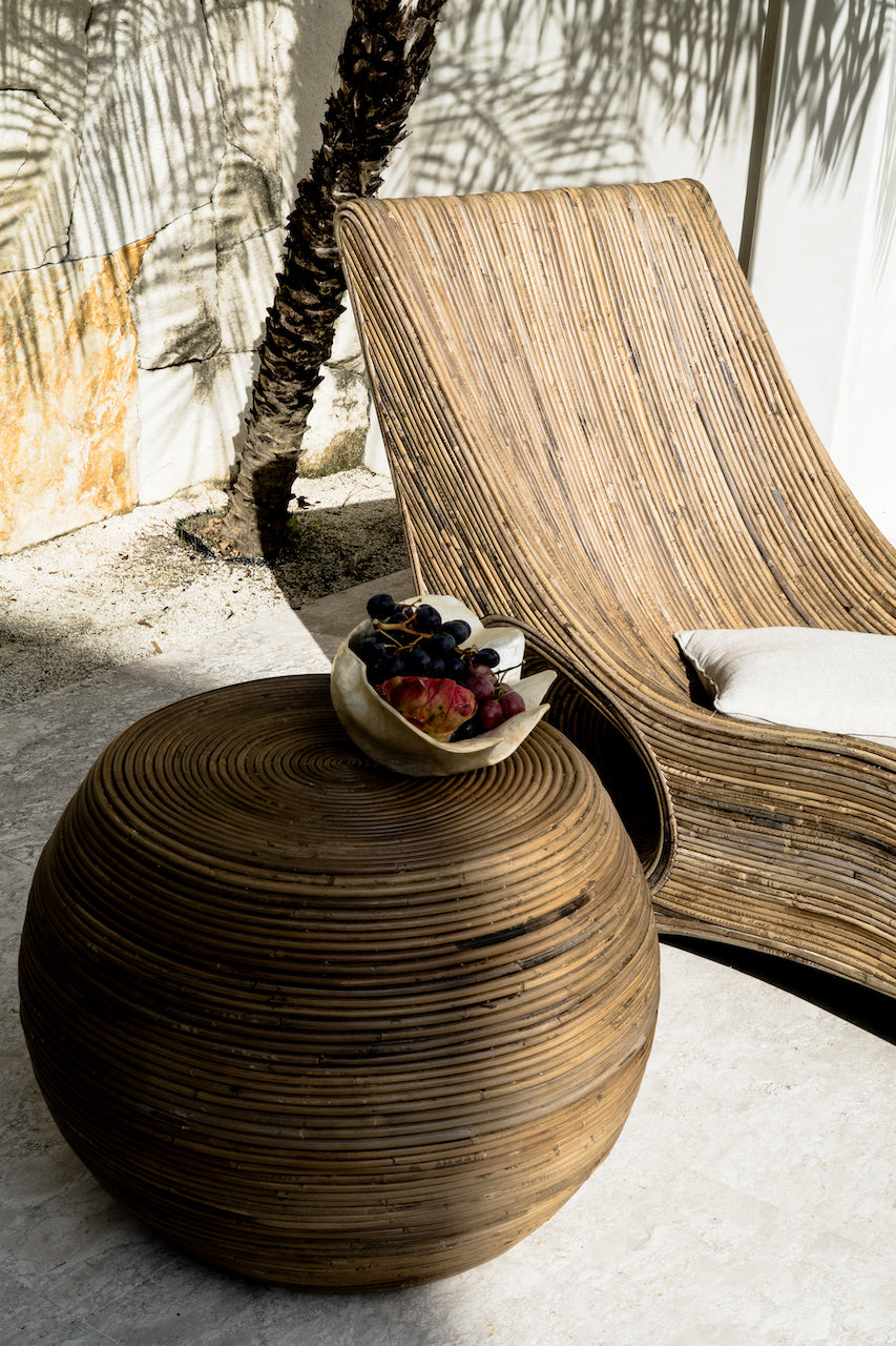 TEGAL DARK RATTAN DESK CHAIR