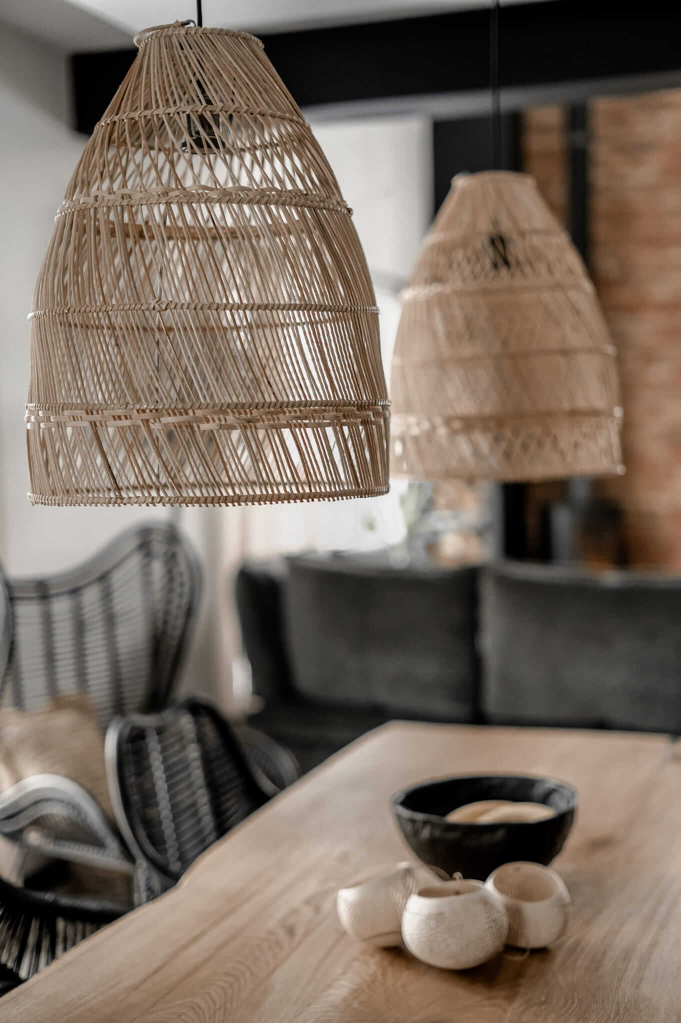 Rollo Rattan Lamp - Boho Style Lamp