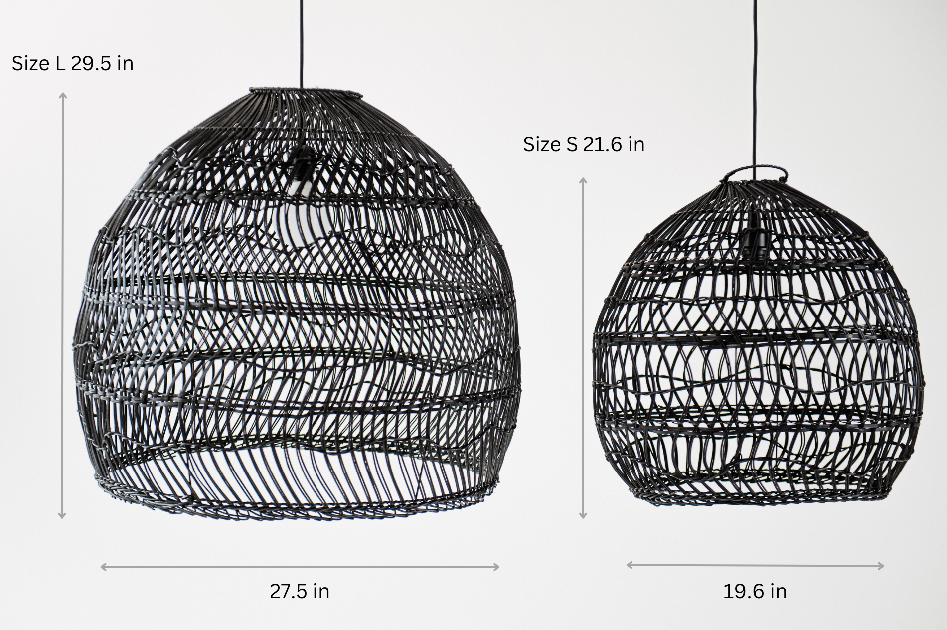 RATTAN LAMPS  CEZAR BLACK