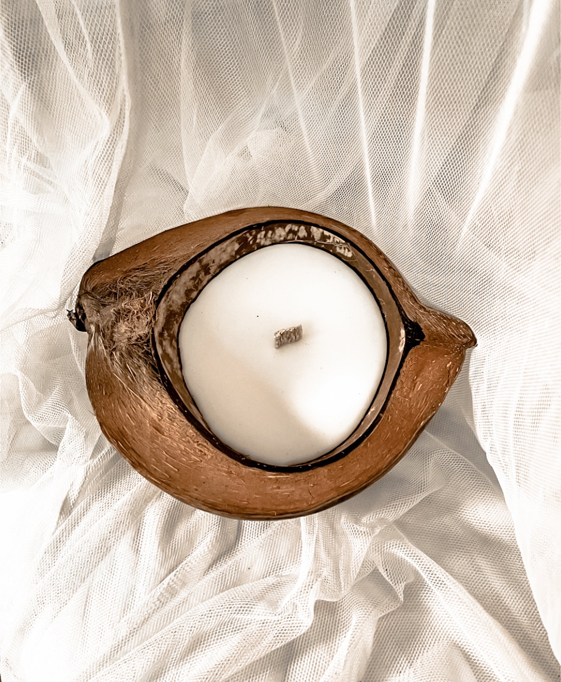 Coconut Shell Candle - Recycled Candle - Boho Style Decor - Monnarita - handmade decor