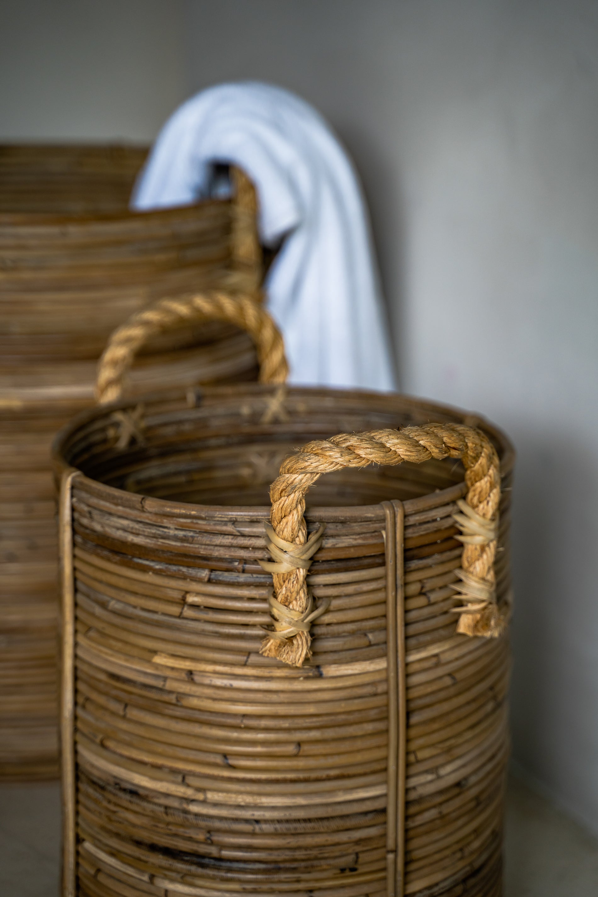 Rattan Laundry Basket - Rattan Furniture - Boho Style Decor - Monnarita - handmade decor